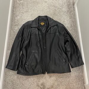 Men's Black Leather Jacket